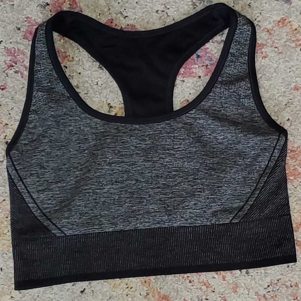 All In Motion Sports Bra 2X, Gray/Black